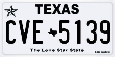 TX license plate CVE5139