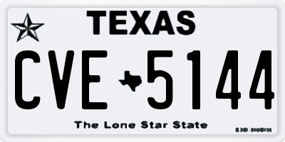 TX license plate CVE5144
