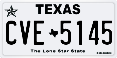 TX license plate CVE5145