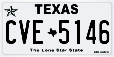 TX license plate CVE5146