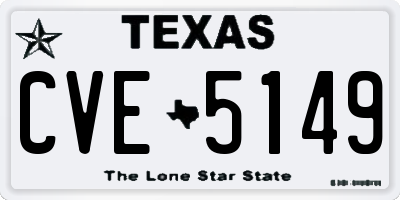 TX license plate CVE5149