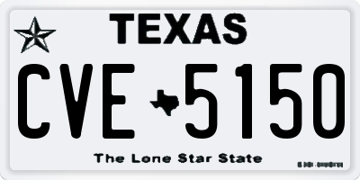 TX license plate CVE5150