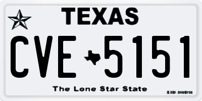 TX license plate CVE5151