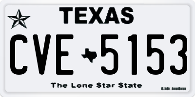 TX license plate CVE5153