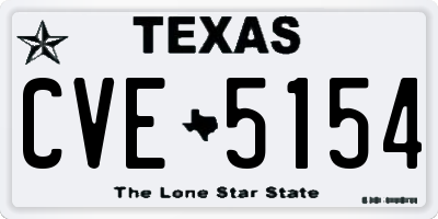 TX license plate CVE5154