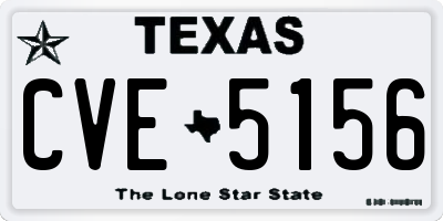 TX license plate CVE5156