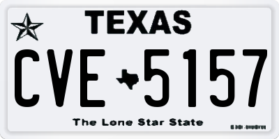 TX license plate CVE5157