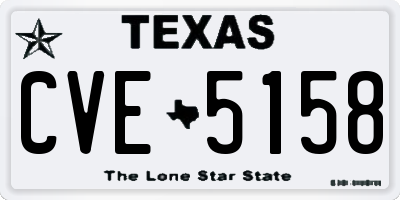TX license plate CVE5158