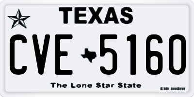 TX license plate CVE5160