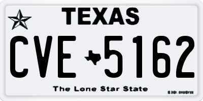 TX license plate CVE5162