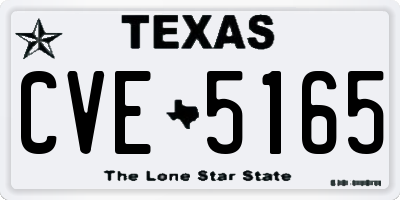 TX license plate CVE5165