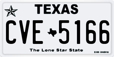 TX license plate CVE5166
