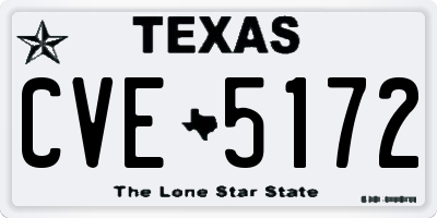 TX license plate CVE5172