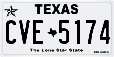 TX license plate CVE5174