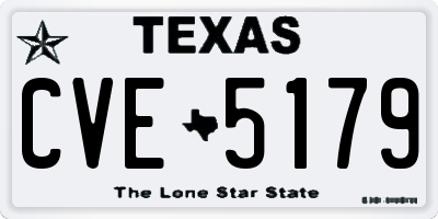 TX license plate CVE5179