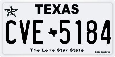 TX license plate CVE5184