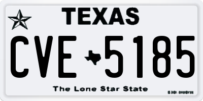 TX license plate CVE5185