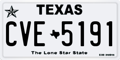 TX license plate CVE5191