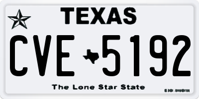 TX license plate CVE5192