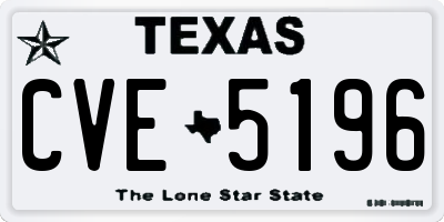 TX license plate CVE5196