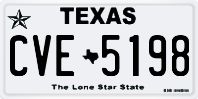 TX license plate CVE5198