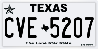 TX license plate CVE5207