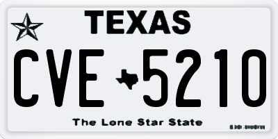 TX license plate CVE5210