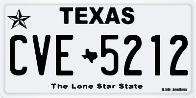 TX license plate CVE5212
