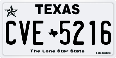 TX license plate CVE5216