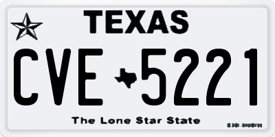 TX license plate CVE5221