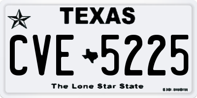 TX license plate CVE5225