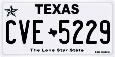 TX license plate CVE5229