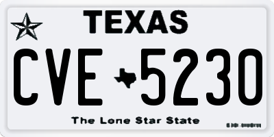 TX license plate CVE5230