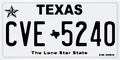TX license plate CVE5240