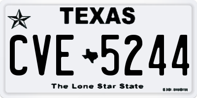 TX license plate CVE5244