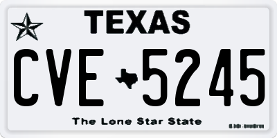 TX license plate CVE5245