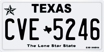 TX license plate CVE5246