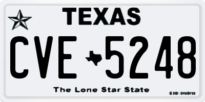 TX license plate CVE5248