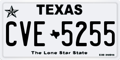 TX license plate CVE5255