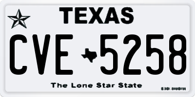 TX license plate CVE5258