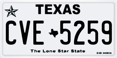TX license plate CVE5259