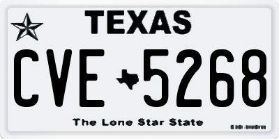TX license plate CVE5268