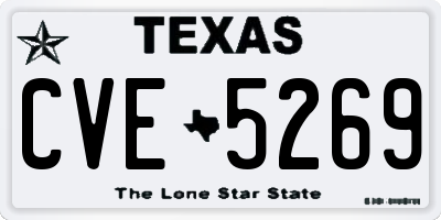 TX license plate CVE5269