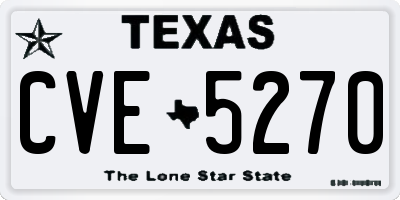 TX license plate CVE5270