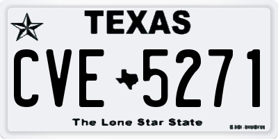 TX license plate CVE5271