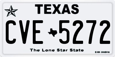 TX license plate CVE5272