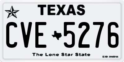 TX license plate CVE5276