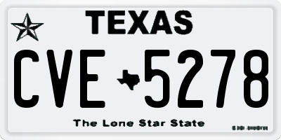 TX license plate CVE5278
