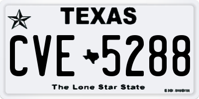 TX license plate CVE5288