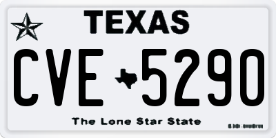 TX license plate CVE5290